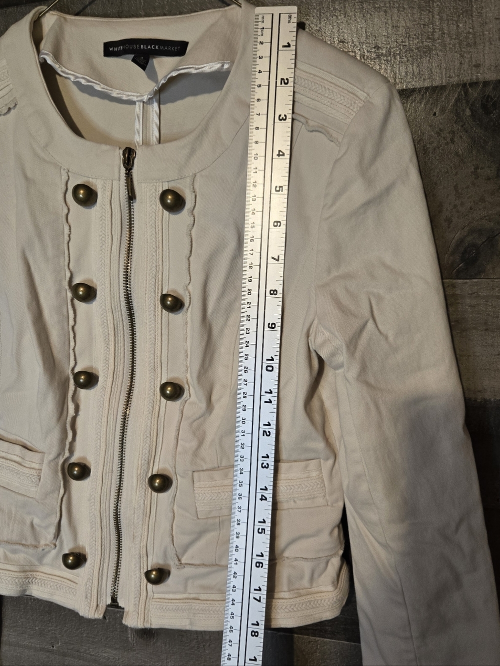 white house black market nautical bohemian style jacket - Picture 2 of 9
